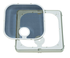 Ventline installed vent in RV ceiling showing neat profile and convenient maintenance benefit