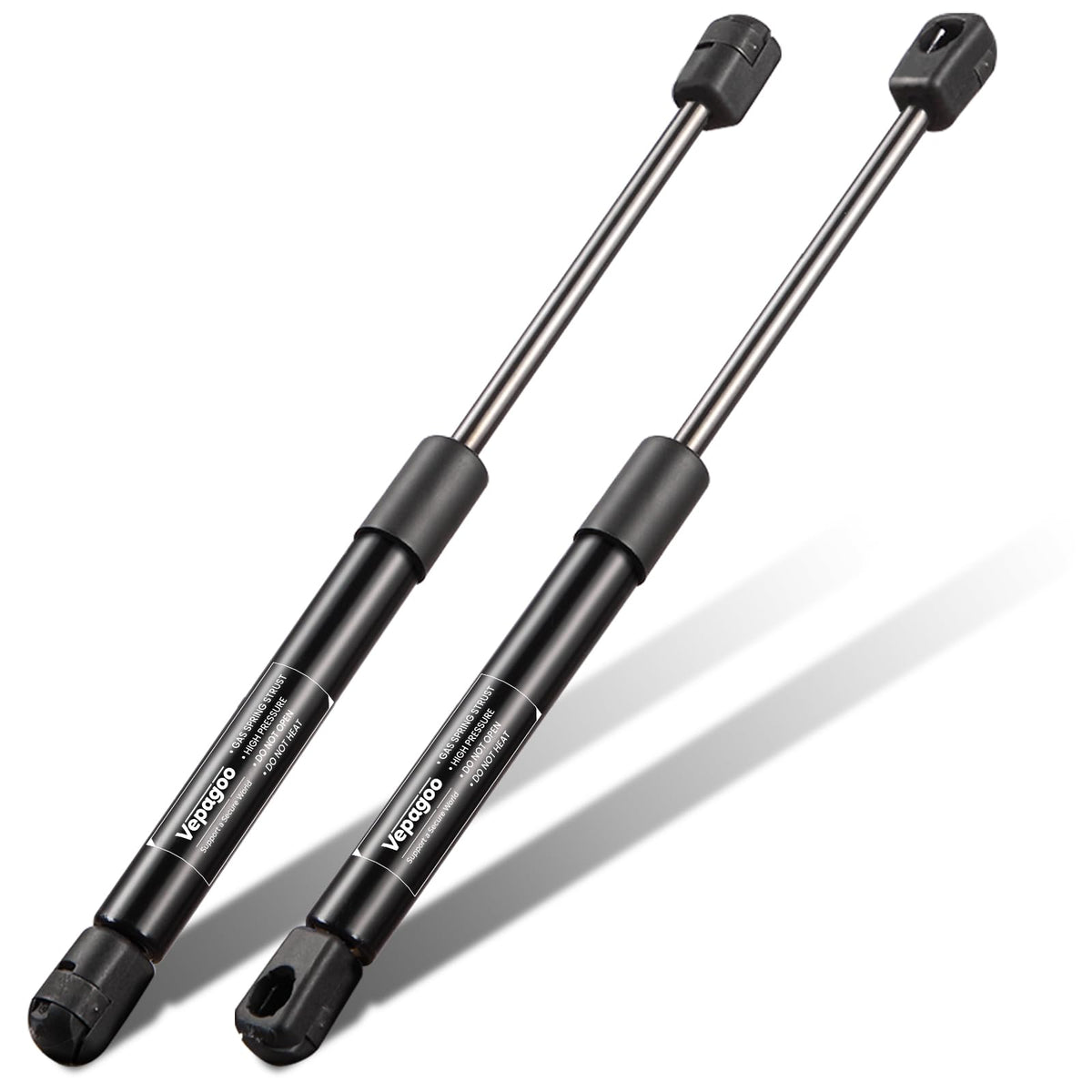 Vepagoo front view of two-pack gas struts showing product benefit quick replacement