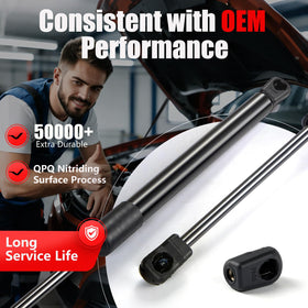 Vepagoo new strut beside worn strut demonstrating reliable upgrade