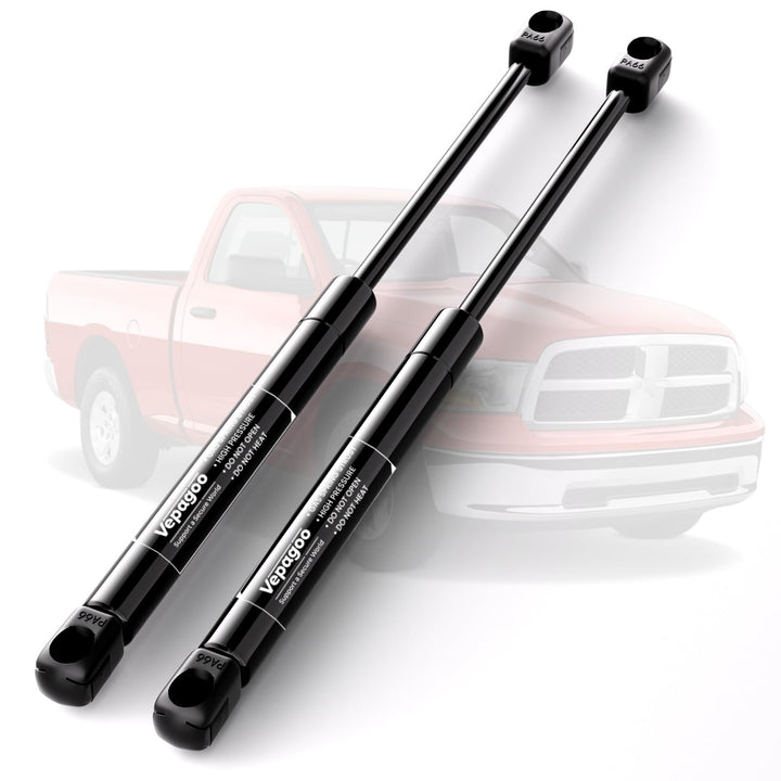Vepagoo front packaging showing two hood struts and benefits of OEM fit