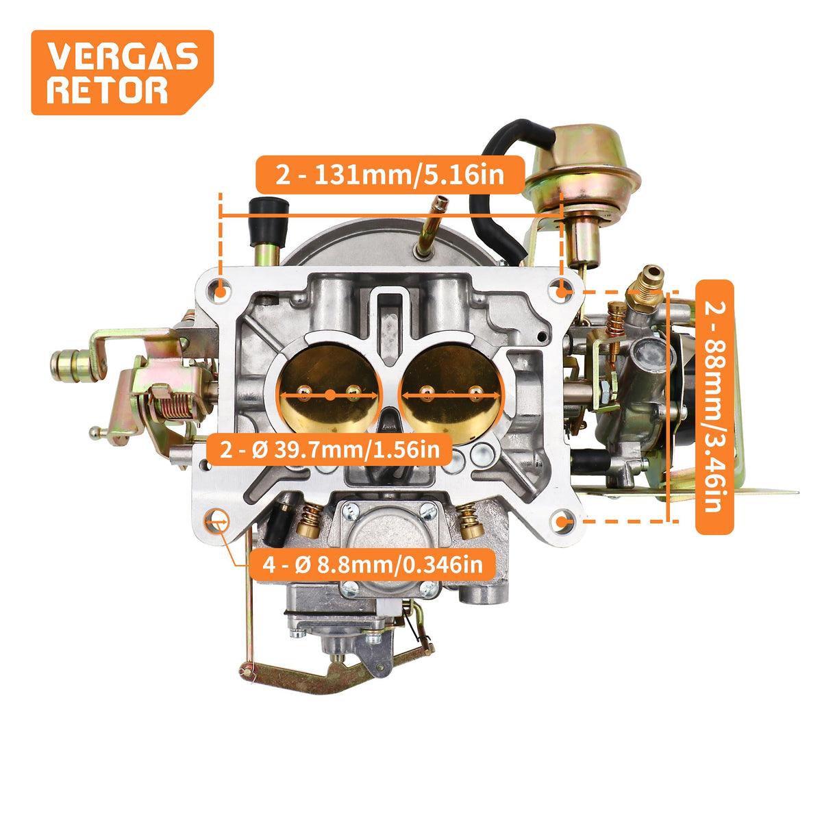 VergasRetor electric choke close-up illustrating easier cold starts and dependable warm-up