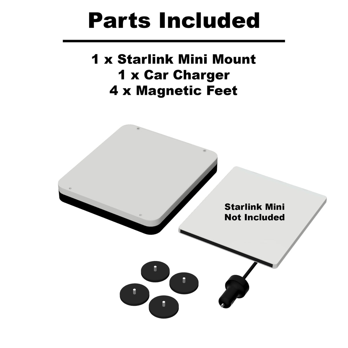 Veritas Vans mount next to hand for scale showing compact, travel-ready size