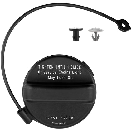 Vershin gas cap front view showing fit and OEM-style design for secure sealing