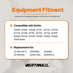 Vertiwell coils mounted on Kohler engine demonstrating direct fit