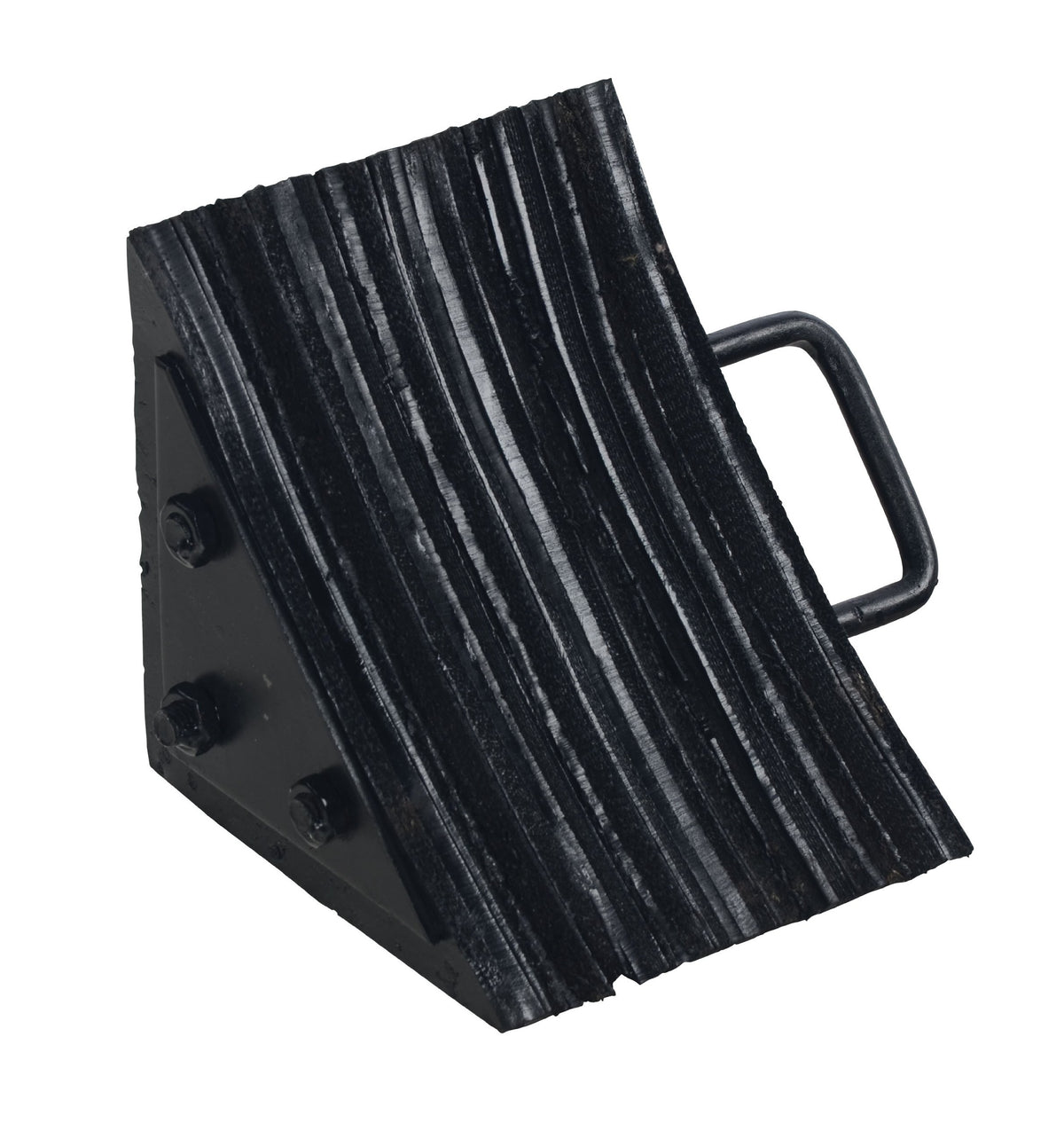Vestil LWC-15 front view showing chock shape and size for secure parking