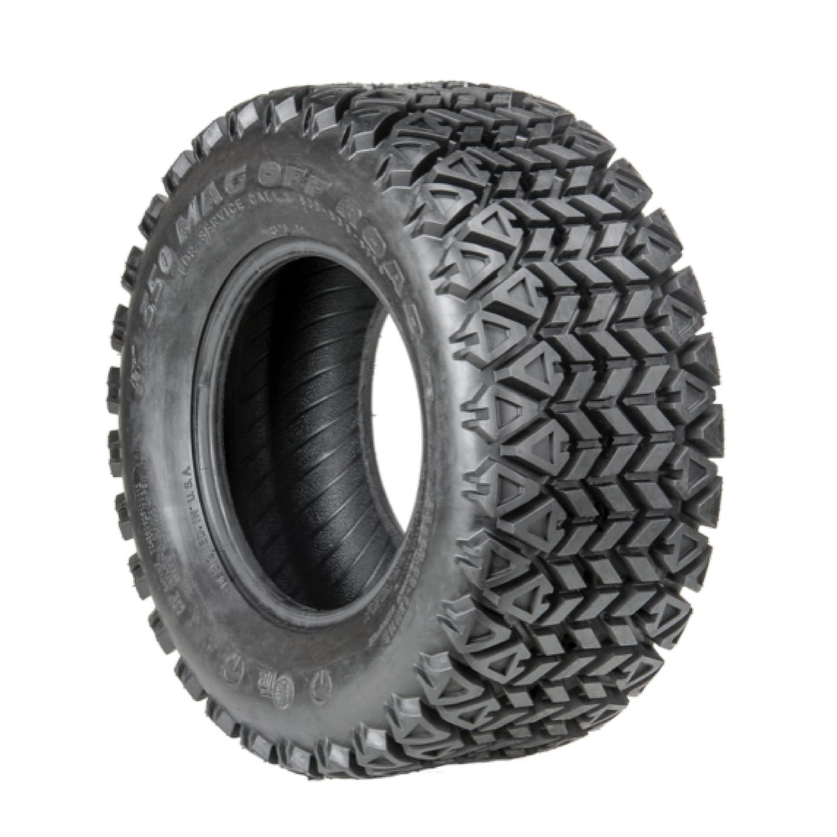 Veteran Tire 350 Mag front profile showing tread for dependable traction