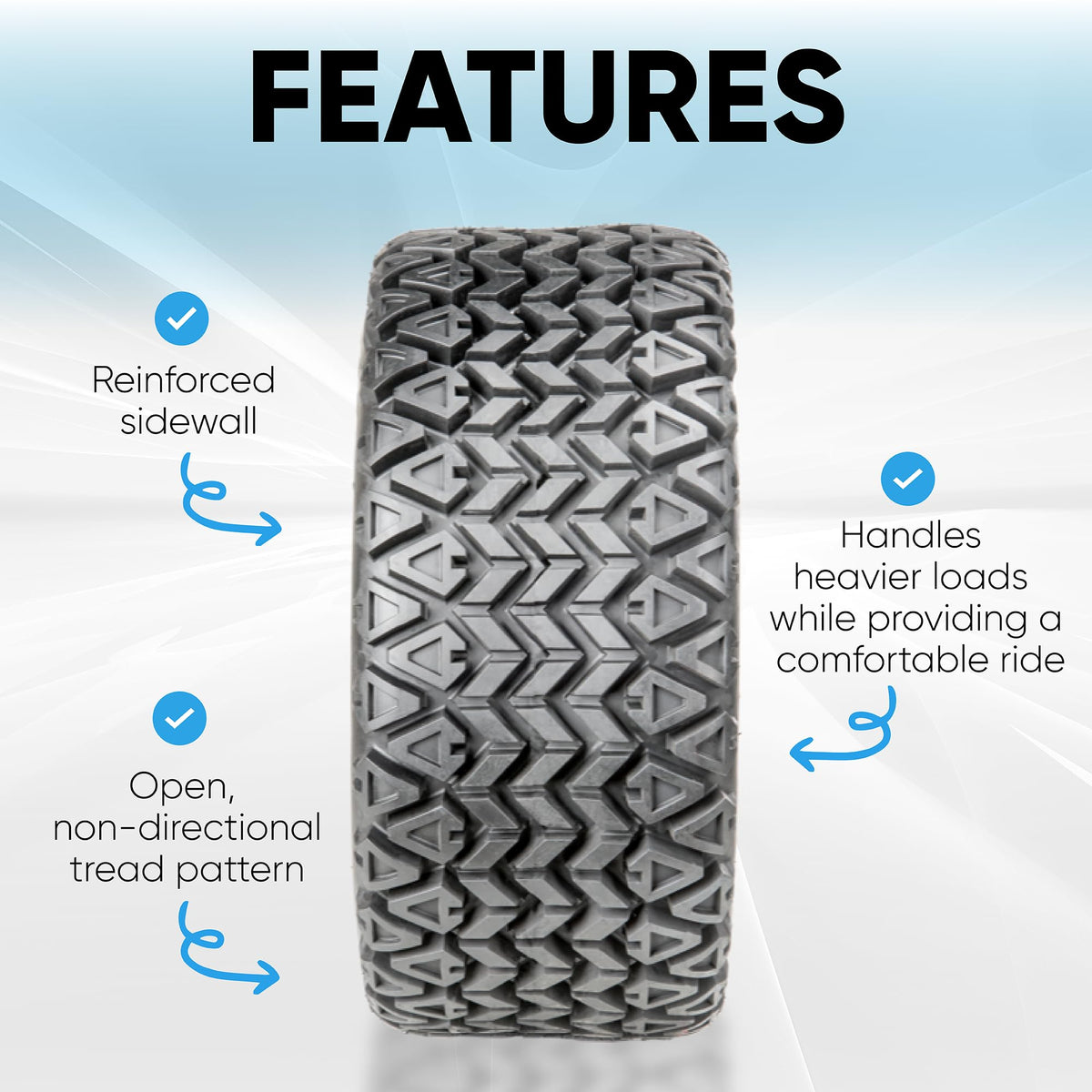 Veteran Tire 350 Mag mounted on UTV demonstrating fit and handling benefit