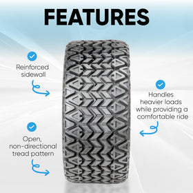 Veteran Tire 350 Mag mounted on UTV demonstrating fit and handling benefit