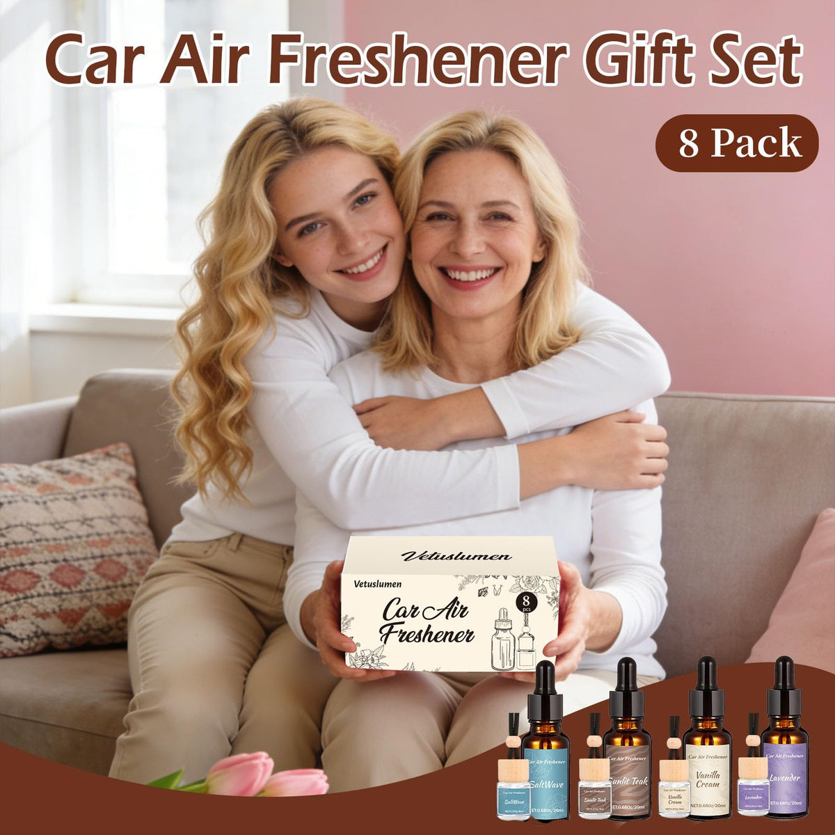 Vetuslumen gift box presentation showing premium-ready gifting benefit