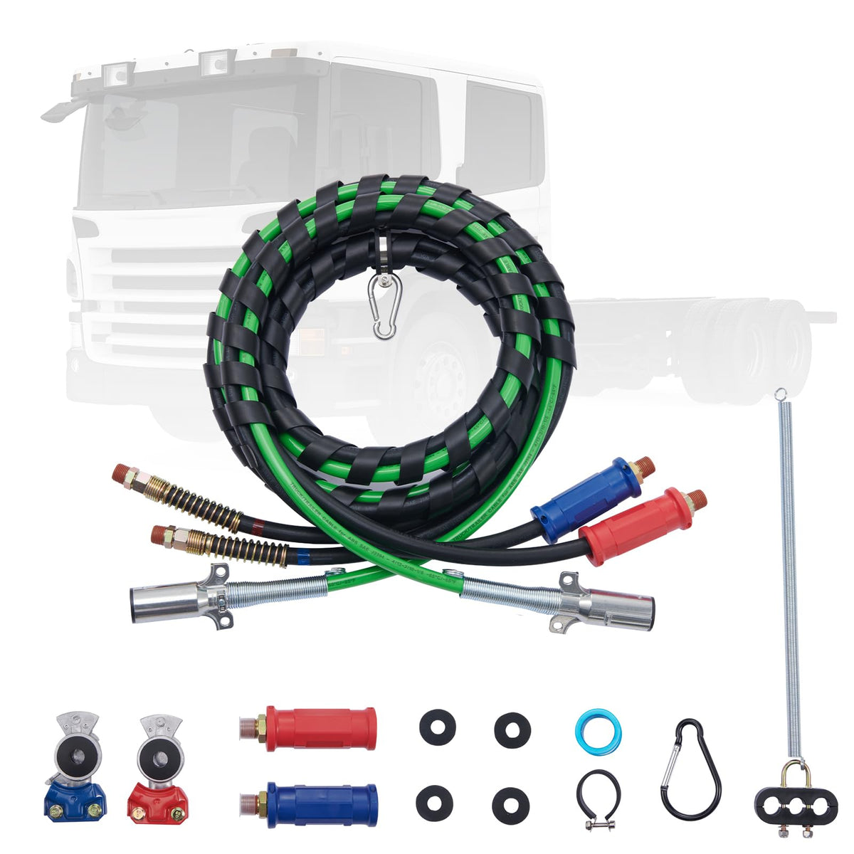 VEVOR front assembly showing full 12ft kit and benefits of organized routing