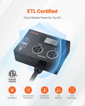 VEVOR 3.4 inch LCD close-up displaying voltage and charging information clearly