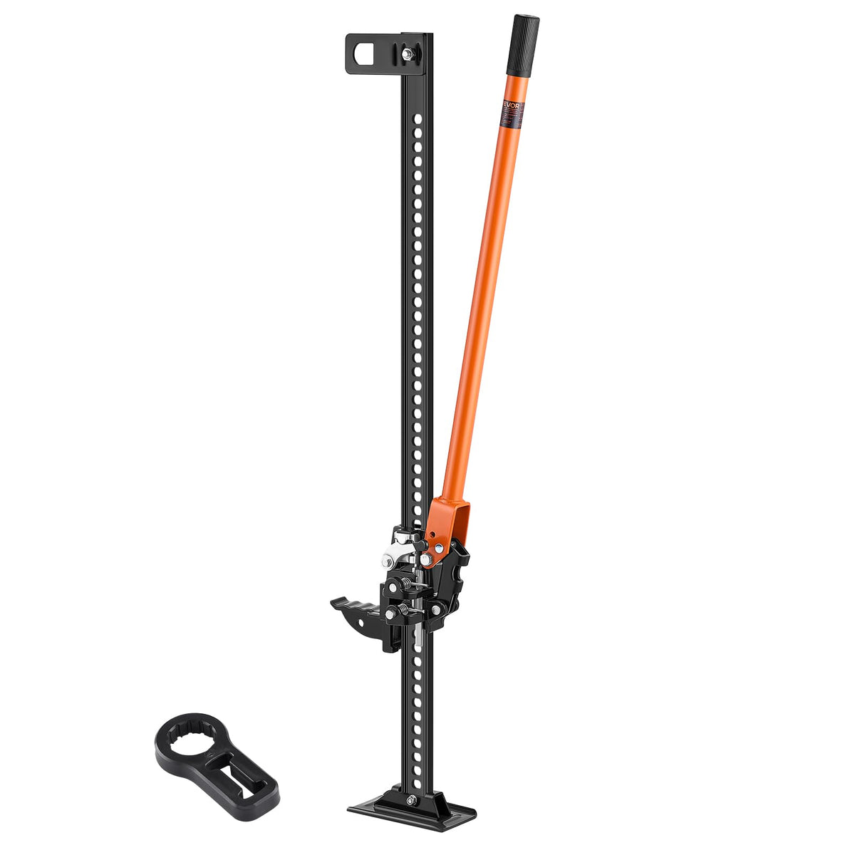 VEVOR 48-inch jack front view showing solid frame and capacity benefit