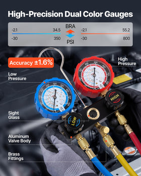 VEVOR 5 ft hoses laid out demonstrating heavy-duty flexibility and pressure rating