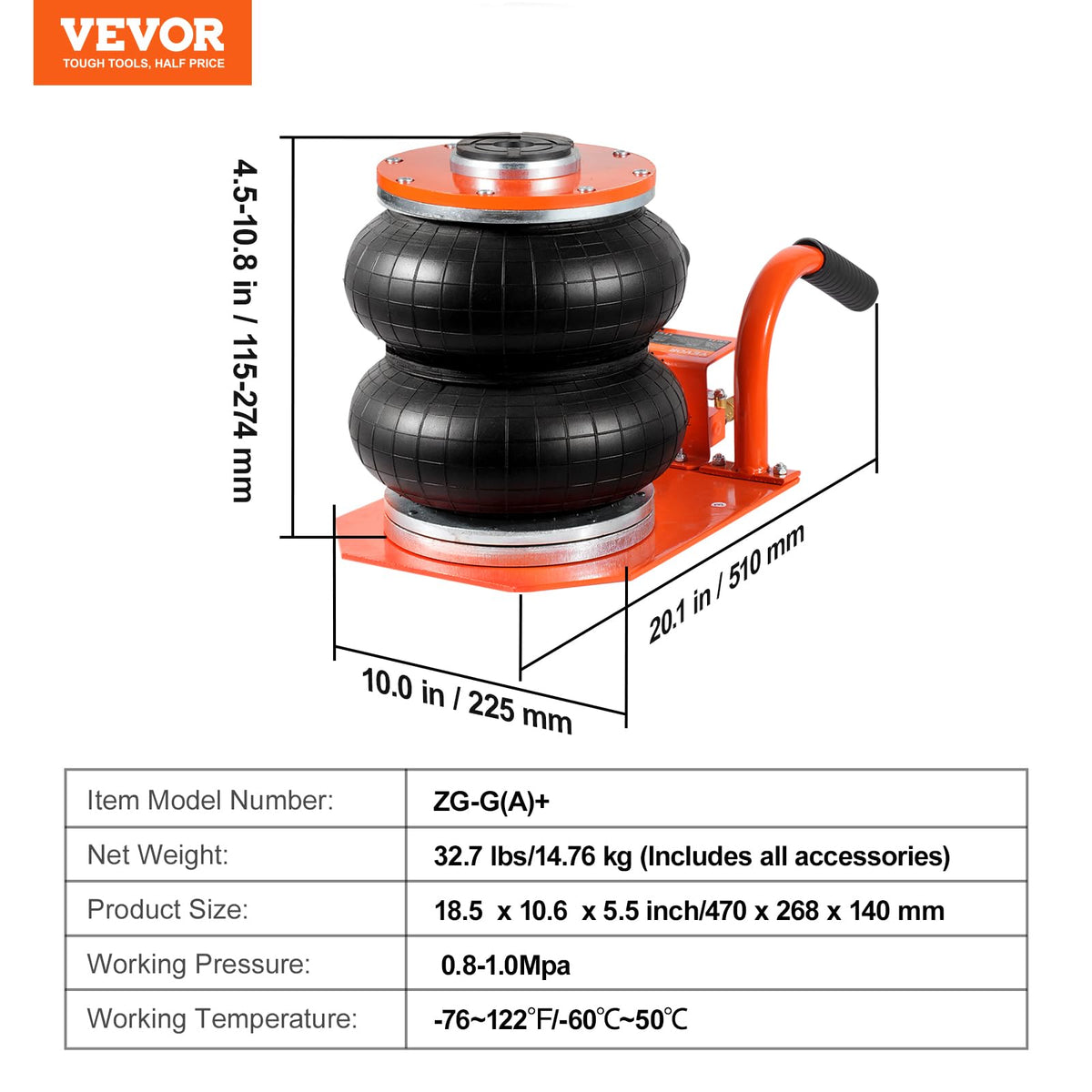 VEVOR positioned under car proving low-profile clearance fit