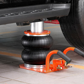 VEVOR connected to hose showing quick inflation convenience