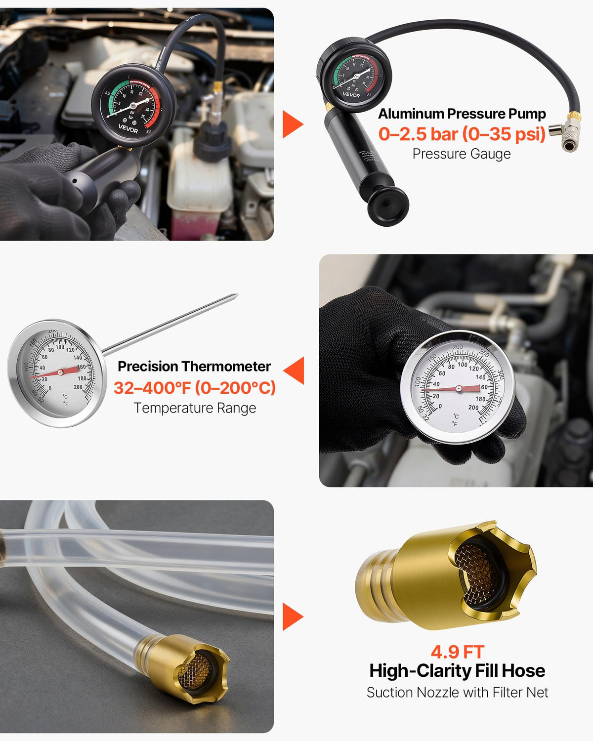 VEVOR aluminum-plastic refill tool detail demonstrating durable sealing performance