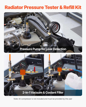 VEVOR aluminum alloy purge pump detail illustrating durable sealing benefit