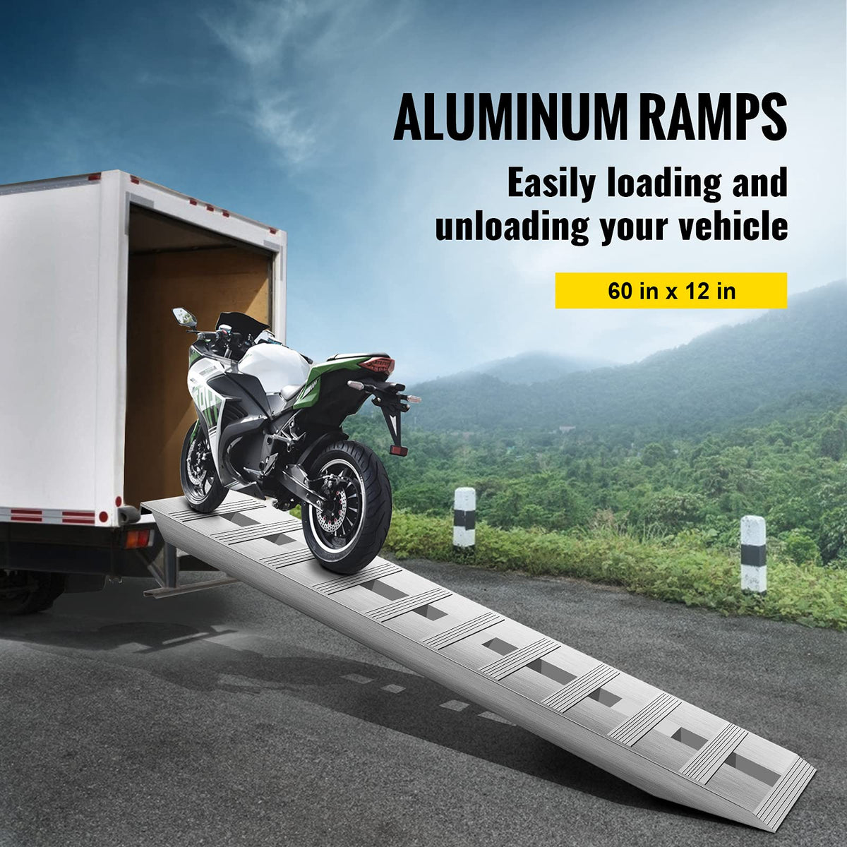 VEVOR extension plate detail creating a stable bridge to trailer edge