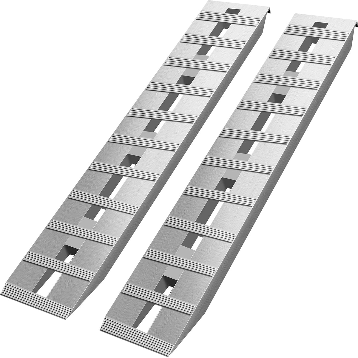 VEVOR front view of ramps showing full length and loading angle for safe use