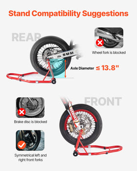 VEVOR anti-slip rubber pads detail protecting bike finish