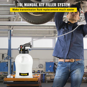 VEVOR ATF pump top reservoir with lid, large 10L capacity for fewer refills