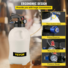 VEVOR ATF pump two-way valve closeup for easy switch between extract and fill