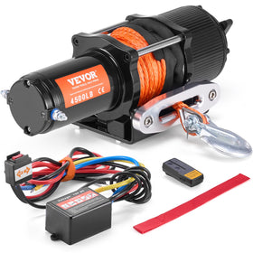VEVOR winch front view showing compact design and mounting points benefit durability