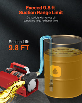 VEVOR automatic nozzle detail demonstrating self-sealing shut-off to prevent spills