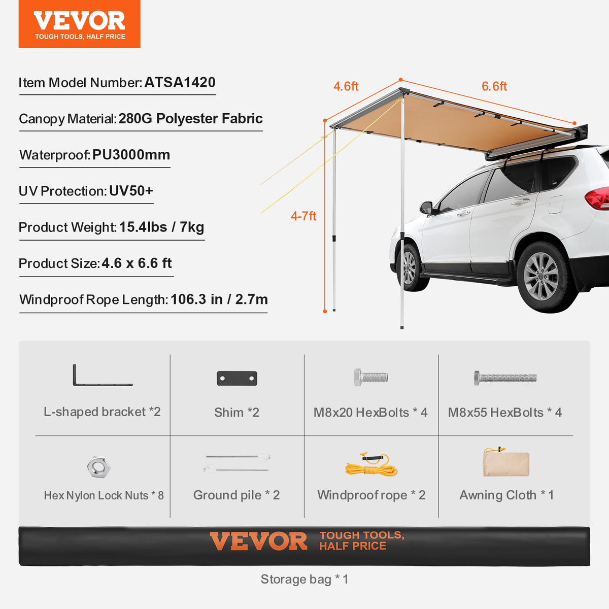 VEVOR mounting brackets and hardware kit ready for universal installation