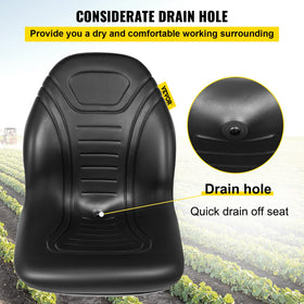 VEVOR backrest stitching detail showing reinforced construction benefit