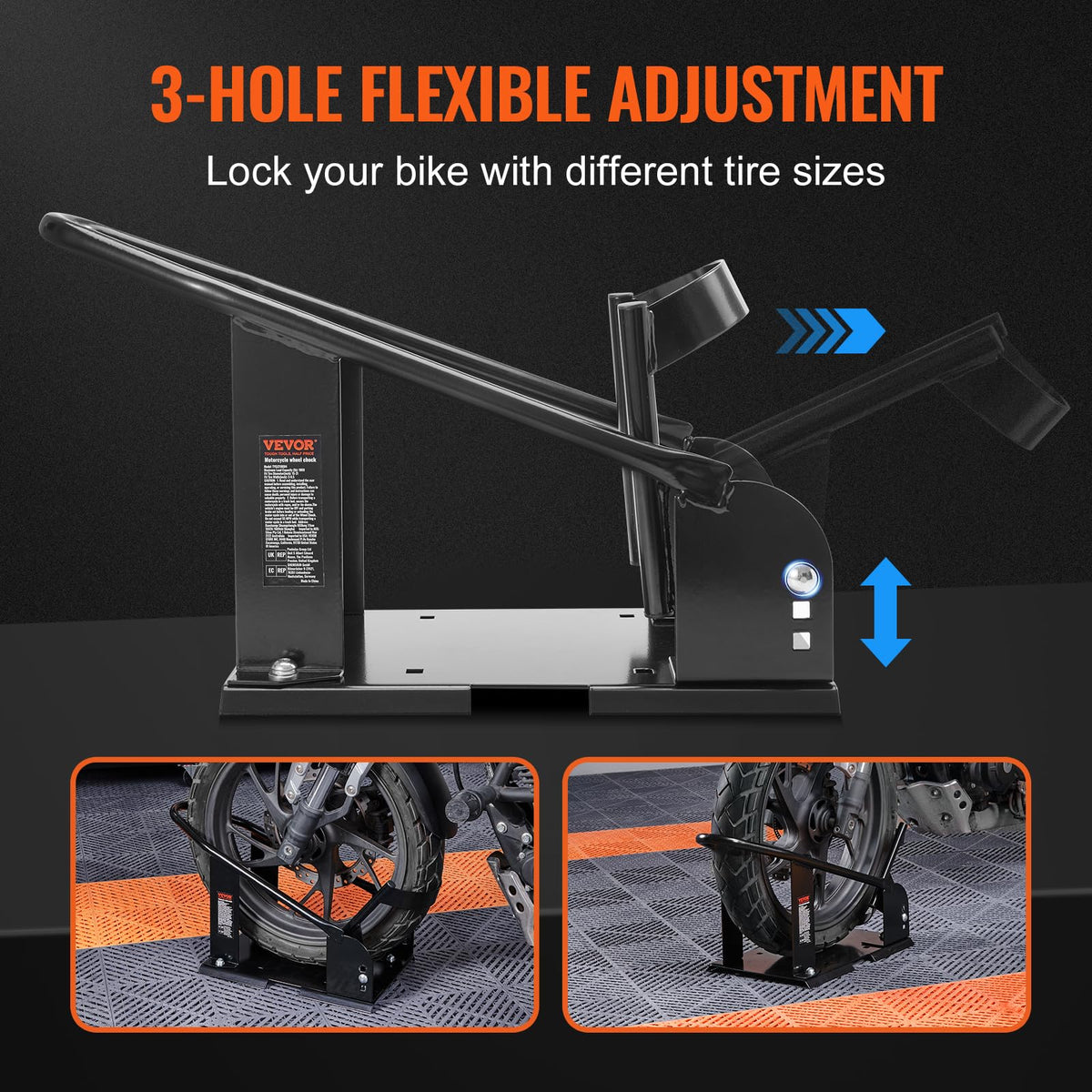 VEVOR raised base detail improving ground clearance and enhancing bike stability