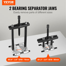VEVOR large separator jaw close-up showing knife-taper grip for secure bearing removal