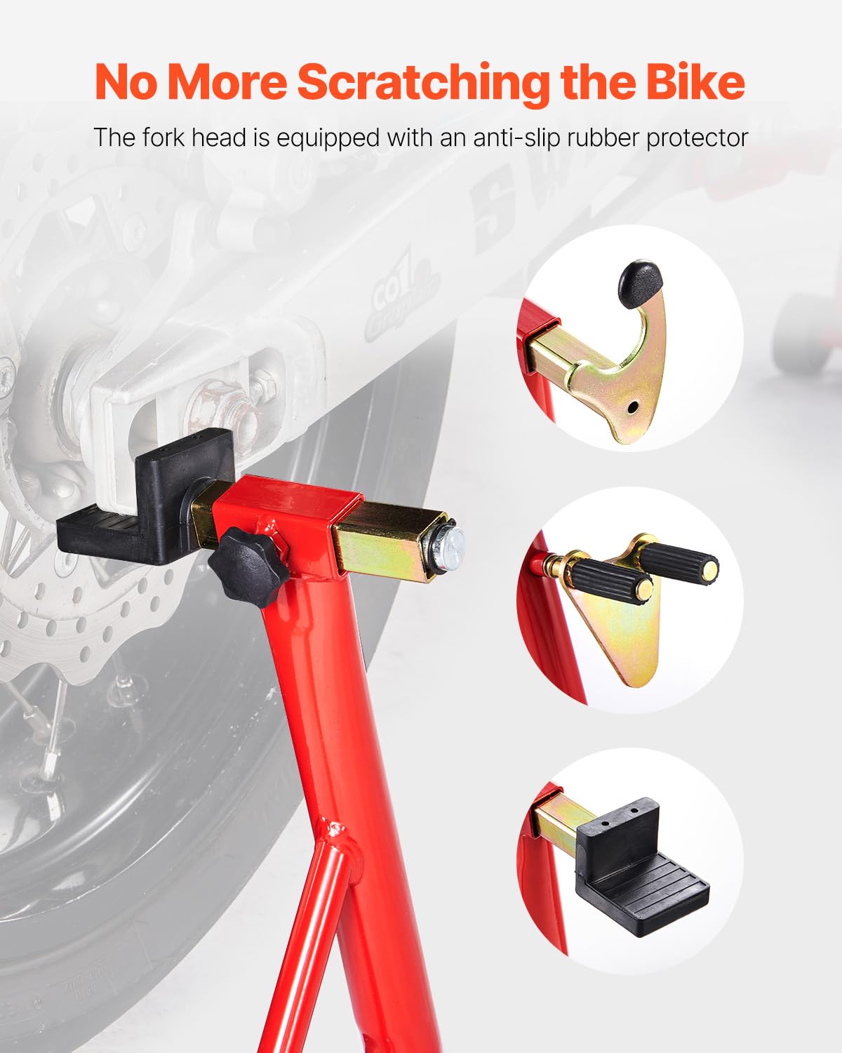 VEVOR bike mounted front and rear in garage for easy maintenance