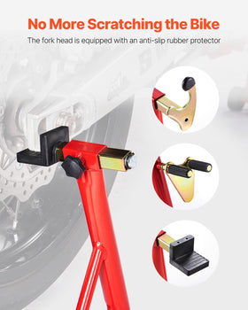 VEVOR bike mounted front and rear in garage for easy maintenance