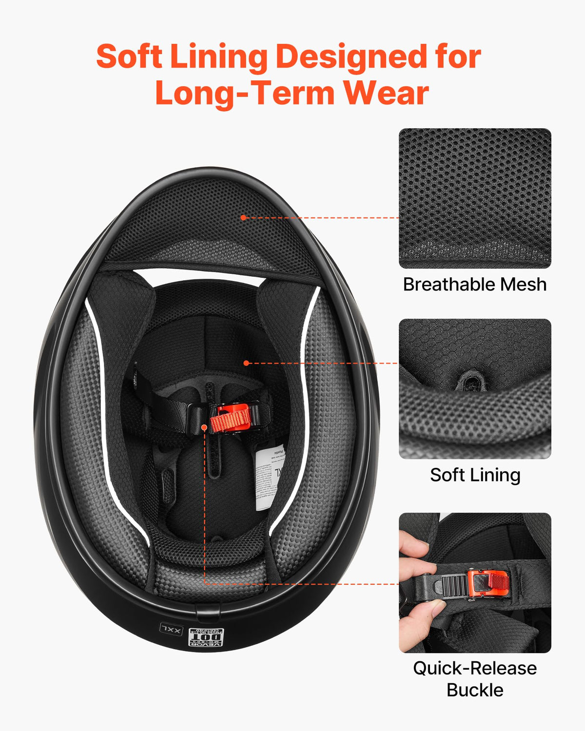 VEVOR Bluetooth speaker pocket interior showing easy communication install