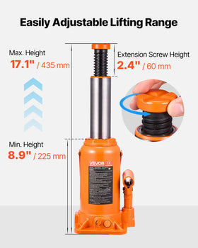 VEVOR handle assembly view illustrating two-piece pump for easier lifting
