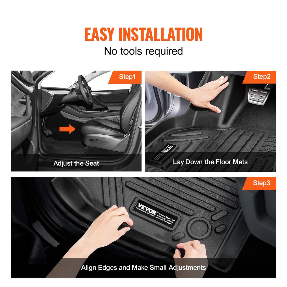 VEVOR underside anti-slip pins detail improving mat stability