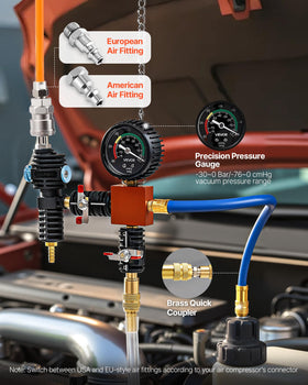 VEVOR brass quick connectors and thread tape for fast leak-free connections