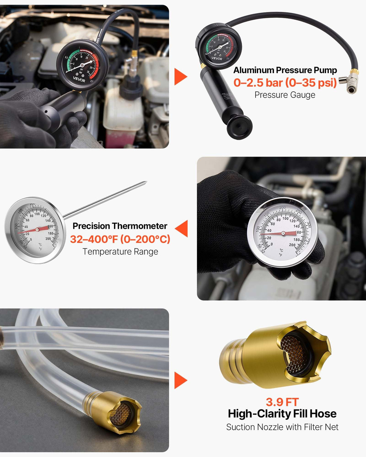 VEVOR brass quick connectors and thread tape for leak-free joins
