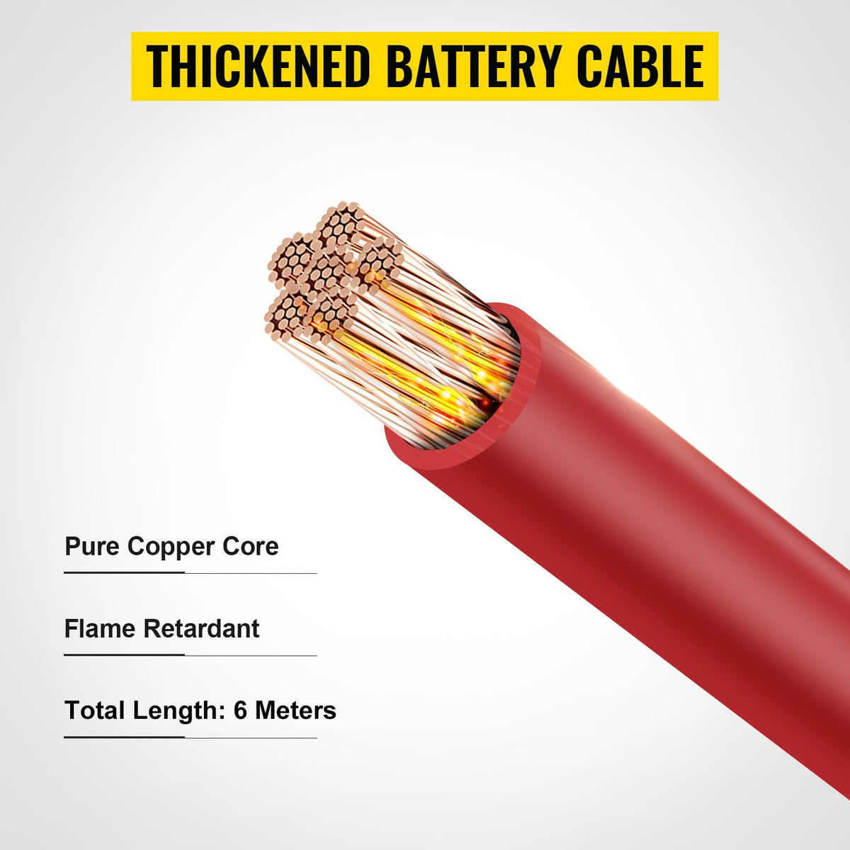 VEVOR cable length and scale comparison showing included cables and sizing clarity