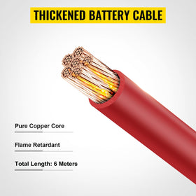 VEVOR cable length and scale comparison showing included cables and sizing clarity