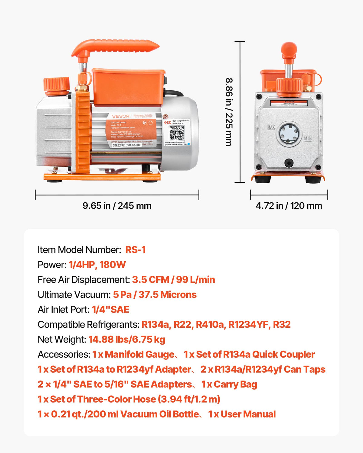 VEVOR can tap attached to refrigerant can for safe access and controlled charging benefit