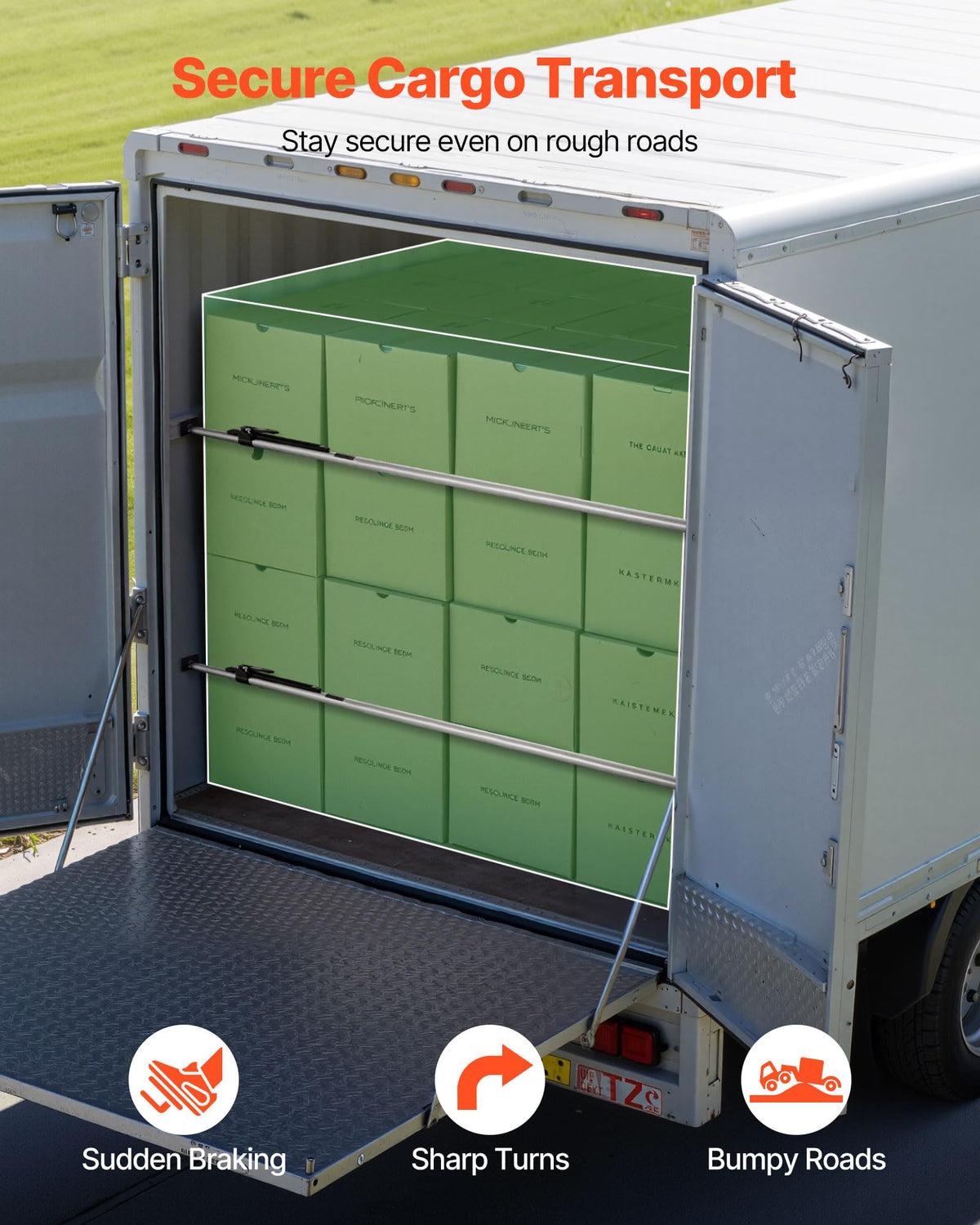 VEVOR cargo bar enlarged non-slip foot pad providing extra grip