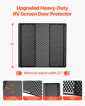VEVOR close-up of honeycomb holes showing airflow and scratch resistance