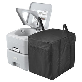 VEVOR front view showing compact toilet and stable seat for comfort