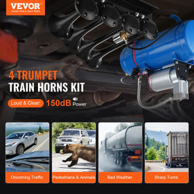 VEVOR compressor and gauge closeup highlighting pressure control and reliability