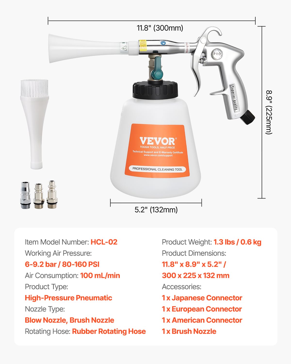 VEVOR connector set with 1/4 NPT adapters for broad compressor compatibility