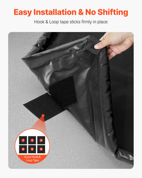 VEVOR included squeegee on mat for quick liquid and debris removal