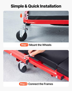 VEVOR frame joint close-up showing steel support and durable folding benefit