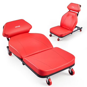 VEVOR creeper front view showing wide padded deck for stable support